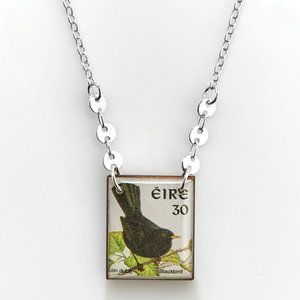 *NWOT* Vintage Irish Postage Stamp Necklace